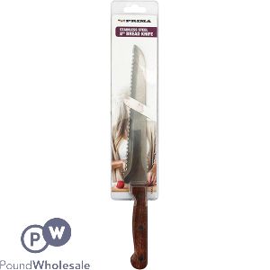Prima Stainless Steel Wood Handle Bread Knife 8"