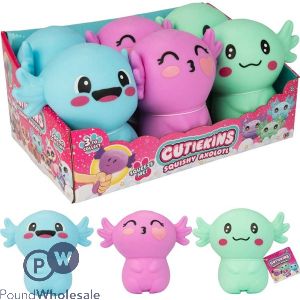 Cutiekins Large Squishy Axolotl Squish Toy CDU Assorted