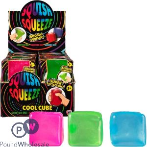 Squish Squeeze Cool Ice Cube Squish Toy Cdu Assorted Colours