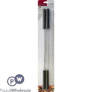 Prima BBQ Skewer With Black Wooden Handle 4pc