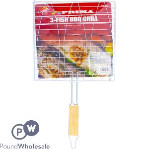 Prima 3-Fish BBQ Grill Basket 11&quot;