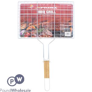 Prima Galvanised Steel BBQ Grill Basket 22.5 X 34.5 X 55.5cm
