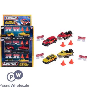 Teamsterz Street Machines Die-cast Car & Boat Sea Rescue Set Cdu Assorted