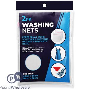 Assorted Size Laundry Washing Nets 2 Pack