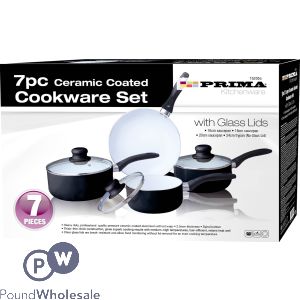 Prima Ceramic Coated Cookware Set 7pc