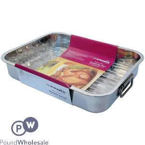 Prima Stainless Steel Roasting Pan With Rack 37cm X 28cm