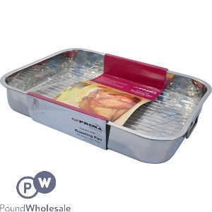 Prima Stainless Steel Roasting Pan With Rack 42cm X 31cm