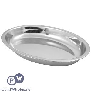Prima Stainless Steel Oval Bowl 25cm