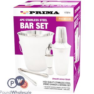 Prima Stainless Steel Bar Set 4pc