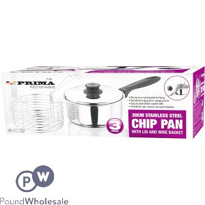 Prima Stainless Steel Chip Pan Set 20cm 3pc