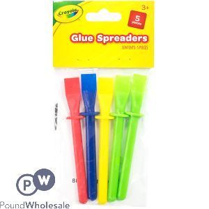 Crayola Assorted Colour Plastic Glue Spreaders 5pc