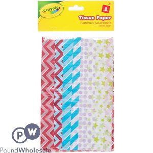 Crayola Assorted Patterned Tissue Sheets 8 Pack