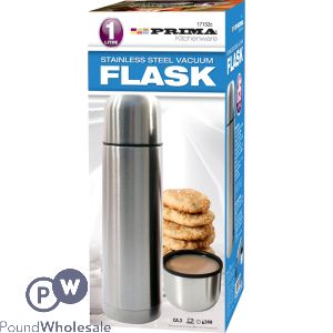 PRIMA STAINLESS STEEL VACUUM FLASK 1L