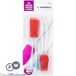 Prima Silicone Scraper &amp; Brush Set 2pc
