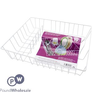 Prime White Wire 10 Plate Dish Drainer