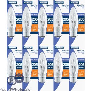 Status 18w=25w Halogen Candle Bulb Bc