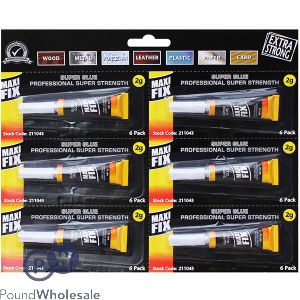 Maxifix Extra Strong Super Glue 2g 6 Pack