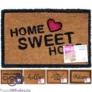 Prima Natural Coco Door Mat 40 X 60cm Assorted