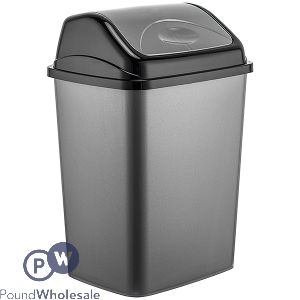 Dark Grey Swing Dustbin 27l