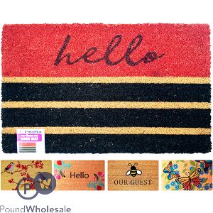 Prima Pvc Natural Coir Printed Door Mat Assorted