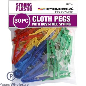 Prima Spring Clothes Pegs 30 Pack