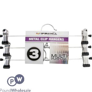 Prima Multi-Purpose Metal Clip Hangers 3 Pack