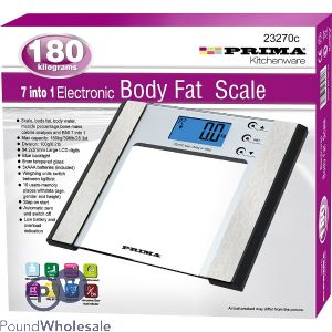 Prima 7-In-1 Electronic Body Fat Scale 180kgs