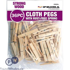PRIMA RUST-FREE SPRING CLOTHES PEGS 48 PACK