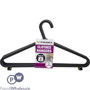 Prima Plastic Clothes Hangers 8pc