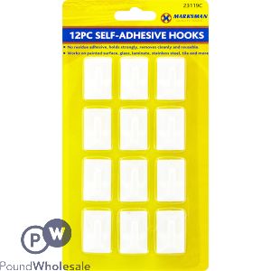 Marksman Self-adhesive Hooks 12pc