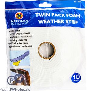 Marksman Foam Weather Strip 10m Twin Pack