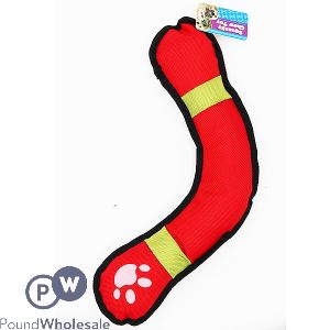 Squeaky Boomerang Dog Chew Toy 15"