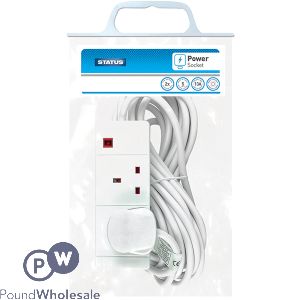 Status 2-Way 13Amp Extension Socket 5m