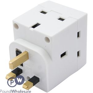 ELPINE 3WAY ADAPTORS 13A-240V-AC BS1363 10PC