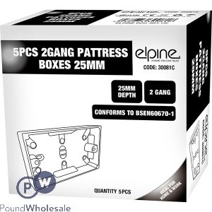 Elpine 2-Gang Pattress Boxes 25mm