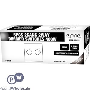 Elpine 2-Gang 2-Way 400W Dimmer Switch