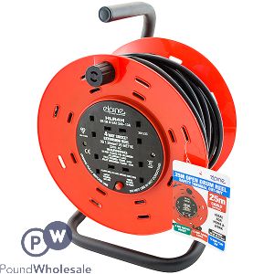 Elpine 13A 4-Gang Open Drum Reel Extension 25m