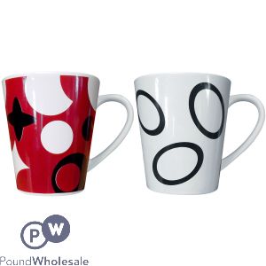 Assorted Shapes & Rings Design Mugs