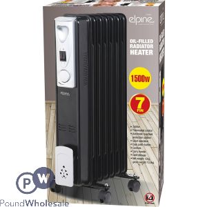 Elpine Oil-Filled Radiator Heater 1500W