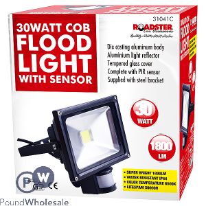 Roadster Cob LED Floodlight With Pir Sensor 30W