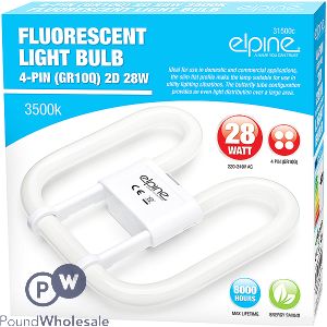 Elpine 4-Pin 2D 28W Fluorescent Light Bulb