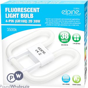Elpine 4-Pin 2D 38W Fluorescent Light Bulb
