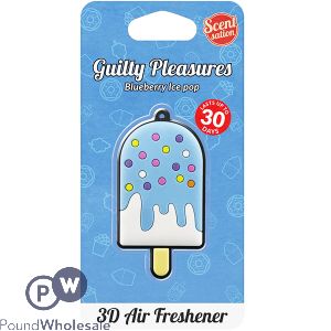 Guilty Pleasures Blueberry Ice Pop 3d Car Air Freshener