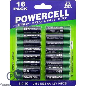 Powercell 1.5v Aa Batteries 16 Pack
