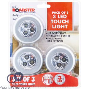 Roadster Car Accessories Led Touch Light 3 Pack