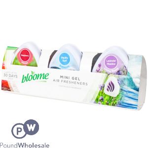 Bloome Assorted Mini Gel Air Fresheners 3 Pack