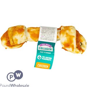 Pure Breed Collagen Natural Chicken Knotted Large Dog Bone