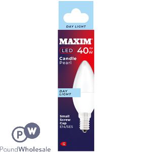 Maxim 6w=40w Candle Pearl Day Light E14 Ses Led Light Bulb