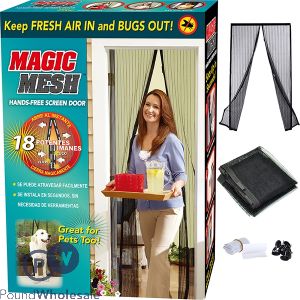 Magic Magnetic Mesh Screen Door Black