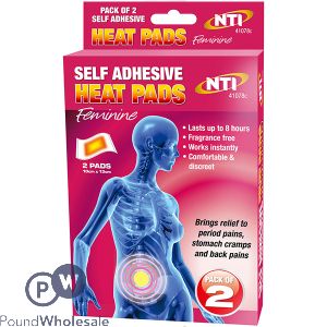 Self-adhesive Feminine Heat Pads 10cm X 13cm 2 Pack